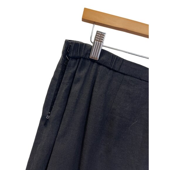 David Brooks Petites Vintage Black Linen Floral Embroidered Skirt Set Dress - Picture 8 of 11